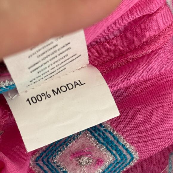 Pranella Dress Women Small Arabella Embroidered Boho Tunic Modal Bright NEW - Picture 5 of 12